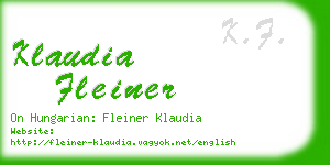 klaudia fleiner business card